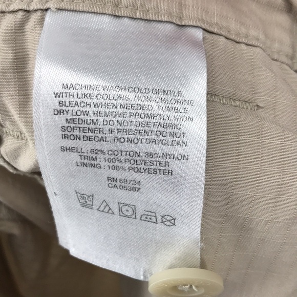 Columbia PFG Mens Size 36 Khaki Ripstop Flat Front Hiking Water Shorts - Picture 12 of 13